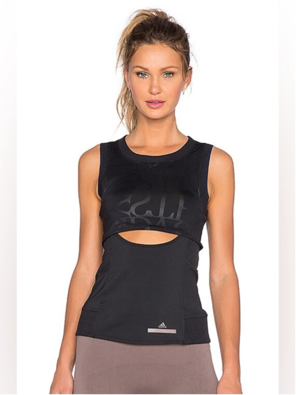 Adidas Stella McCartney ClimaCool Run Perf Tank in Black Size Medium